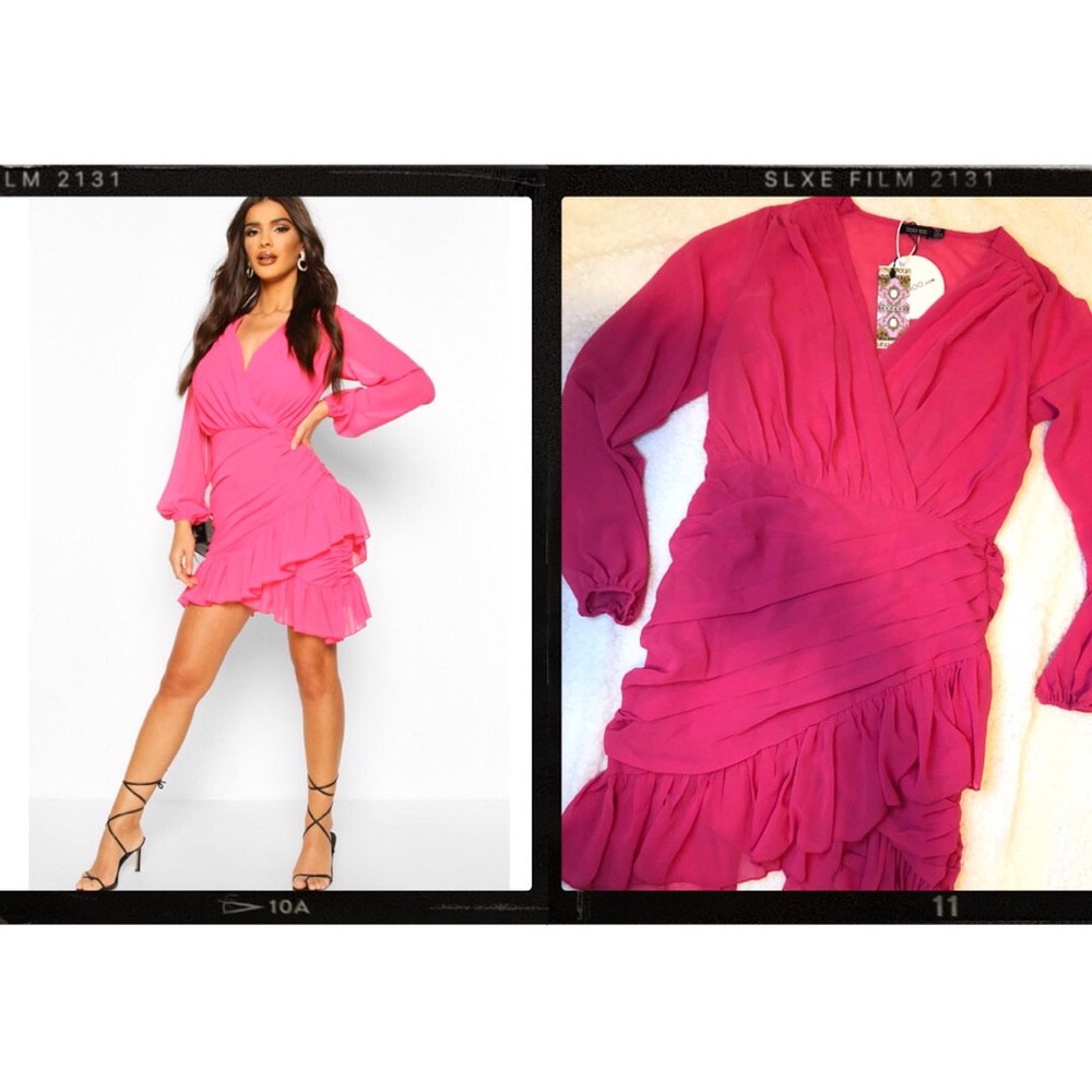 Ruffle pink dress